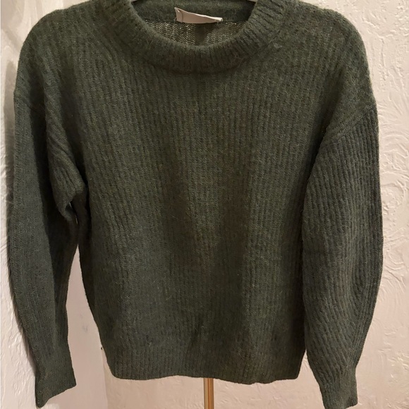 Everlane Cocoon Crew Alpaca Women’s Forest Green Sweater - Picture 3 of 4